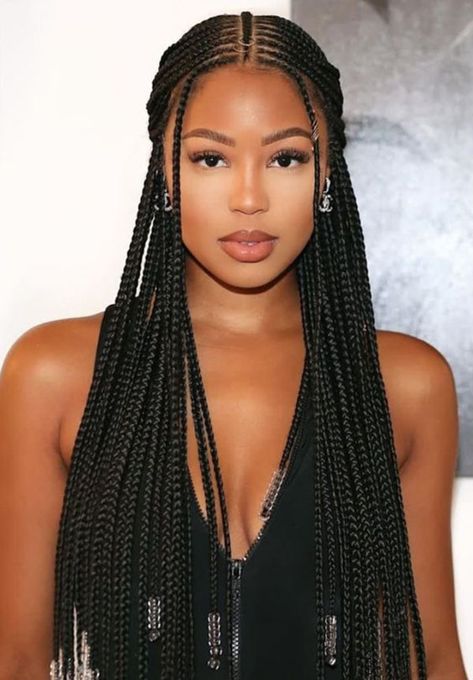 35 Coolest Fulani Braids To Rock in 2023 - The Trend Spotter Plait Styles, Braided Hairstyles, Quick Braided Hairstyles, Braided Cornrow Hairstyles, Braid Styles, Braided Hairstyles For Black Women, Box Braids Hairstyles, Fulani Braids, Big Box Braids Hairstyles
