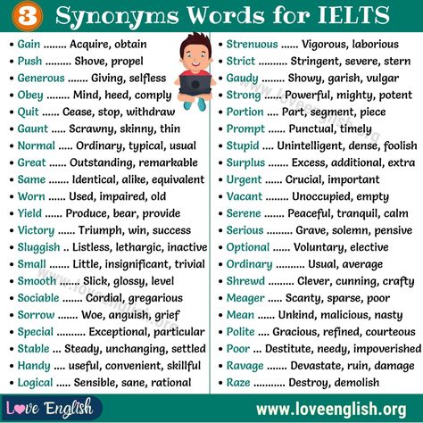 180 Useful Synonyms Words List | IELTS Vocabulary - Love English English Grammar, English Vocabulary Words Learning, Vocabulary Words, English Vocabulary Words, Good Vocabulary Words, English Writing Skills, Interesting English Words, English Learning Spoken, English Vocabulary