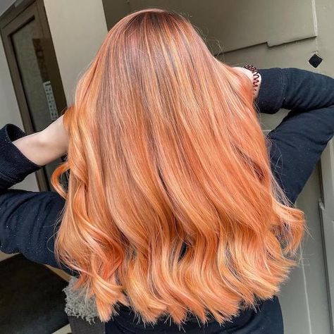 Chunky Layered Haircuts, Sunset Hair Color, Blorange Hair, Sunset Hair, Professional Hair Color, Hair Color Formulas, Blonde Roots, Light Blonde Hair, Transition To Gray Hair