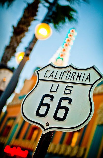 U.S. Route 66 sign along Sunset Boulevard at the Disney-MGM Studios in Walt Disney World Cali, Las Vegas, Los Angeles, Retro, California Love, California Girls, Cali Life, California Dreaming, California Travel