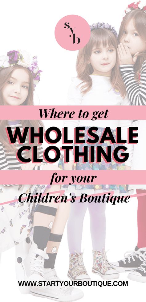 Ready to start an online boutique but confused about where the boutiques you see get the clothing and other products that they sell? Click here to read this article that will teach you exactly where online boutique owners go to get wholesale inventory to sell to their customers. | wholesaler lists | children’s clothing suppliers | children’s clothing vendors | children’s clothing wholesale list Wholesale Clothing Vendors, Wholesale Boutique Clothing, Wholesale Children's Boutique Clothing, Wholesale Kids Clothing, Wholesale Clothing, Baby Boutique Online, Wholesale Boutique, Kids Boutique Clothing, Starting An Online Boutique