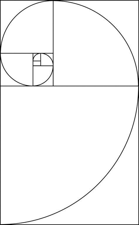 Illustration showing succession of golden rectangles that are used to construct the golden spiral. Two quantities are considered to be in the golden ratio if (a+ b)/a = a/b which is represented by the Greek letter phi. Each rectangle shown is subdivided into smaller golden rectangles. The golden spiral is a special type of logarithmic spiral. Each part is similar to smaller and larger parts. Art, Diy, Fibonacci Sequence, Fibonacci Spiral Art, Fibonacci Spiral, Fibonacci Sequence Art, Fibonacci, Fibonacci Art, Golden Ratio Spiral