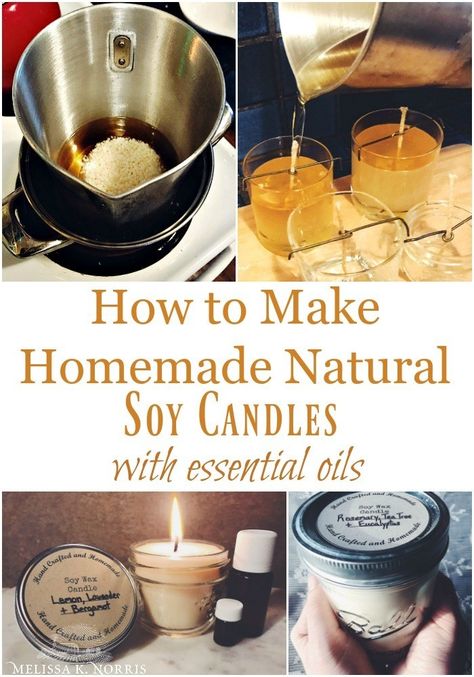 How to make your own non-toxic DIY soy candles scented with essential oils. Diy, Crafts, Packaging, Mason Jars, Bath, Diy Soy Candles Scented, Diy Soy Candles, Diy Soy Candle, Scented Candles