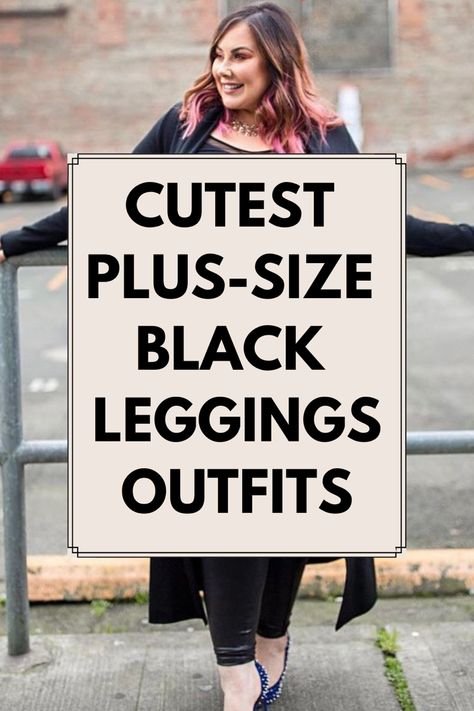 Plus-size black leggings outfits Leggings, Tattoos, Jeans, Casual, Dressing, Ballet, Ideas, Stylish, Beautiful