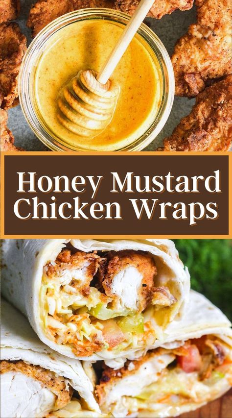 Chicken Sandwich, Healthy Recipes, Honey Mustard Chicken, Crispy Chicken Wraps, Mustard Chicken, Crispy Chicken Tenders, Crispy Chicken, Honey Chicken, Recipes With Chicken Tenders