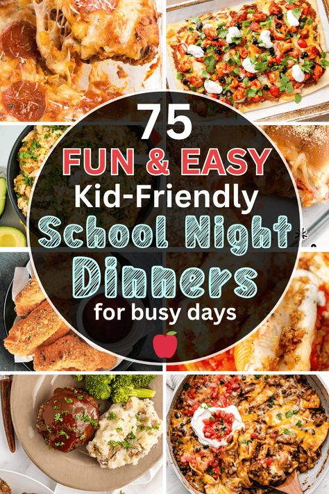School Dinner Ideas, Back To School Dinner Ideas, Fast Family Dinners, Back To School Dinner, School Dinner, Fast Easy Dinner, Cheap Family Meals, Fun School, Fast Dinner Recipes