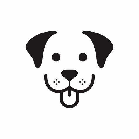 Dog Logo, Dog Logos Ideas, Dog Vector, Dog Icon, Dog Design, Dog Art, Dog Silhouette, Labradoodle Art, Dog Face Drawing