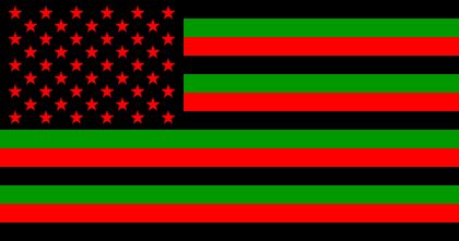 [Afro-American with Green Stars flag] Body Art, Quilts, American Flag, Dragon Ball, Daily 5, American Flag Colors, Red Black Green Flag, Red Black And Green Flag, American Flag Meaning