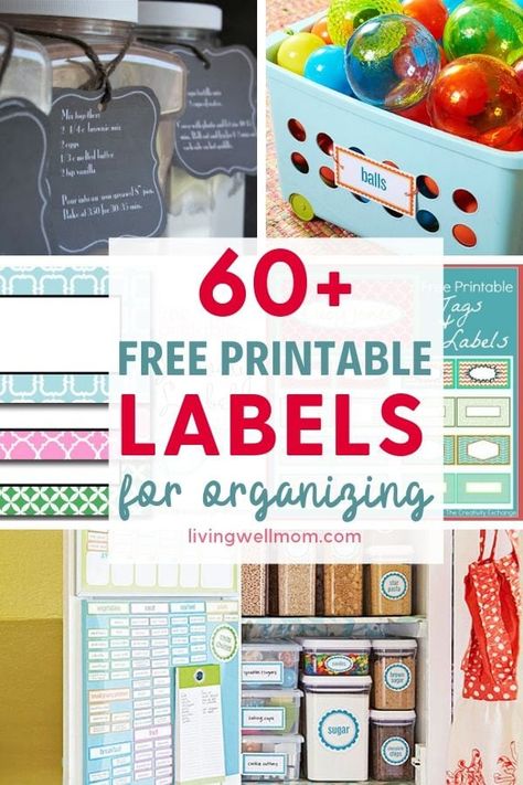 Organisation, Organizing Labels, Canning Labels, How To Make Labels, Free Label Templates, Free Labels, Free Printable Handmade Labels, Printable Lables, Bin Labels