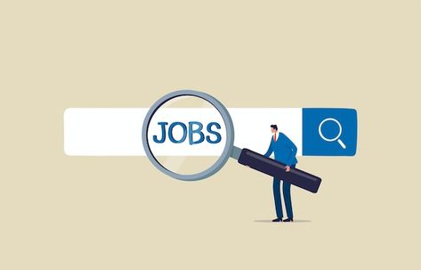 Vector jobs search recruitment hiring em... | Premium Vector #Freepik #vector #find-job #job-seeker #interview #job-interview Website, Element, Background Ideas, Job, Hiring, Search, Job Images, Socail Media