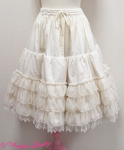 Princess Long Petticoat (2015) by Angelic Pretty Couture, Vintage, Clothes, Lolita Dress, Lolita Fashion, Gothic Lolita Fashion, Cute Skirts, Angelic Pretty, 18 Inch Doll Clothes Pattern