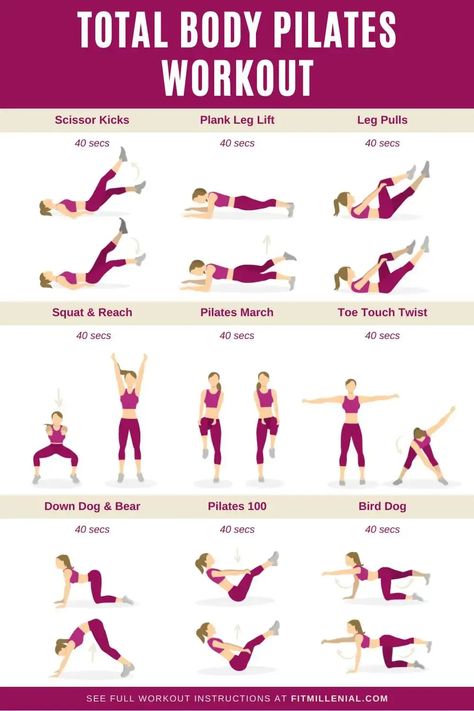 Full body HIIT pilates workout for Women Fit Exercises For Women, 30 Minute Pilates Workout At Home, Post Workout Cool Down, Whole Body Strength Workout, Pilates And Yoga Workout Plan, Pilates For Toning, Full Body Workout Pilates, 15 Minute Pilates Workout, Everyday Pilates Routine