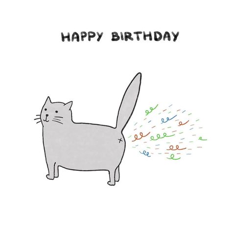 Halloween, Happy Birthday Cat Cards, Happy Birthday Cat, Happy Birthday Cats, Happy Birthday Meme, Happy Birthday Doodles, Happy Birthday Fun, Funny Birthday Cards, Happy Birthday Card Funny