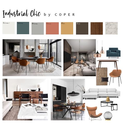 View this Interior Design Mood Board and more designs by COPER on Style Sourcebook Industrial Chic, Home Décor, Interior, Architecture, Industrial, Grey Interior Design, Interior Design Mood Boards, Different Interior Design Styles, Interior Design Mood Board
