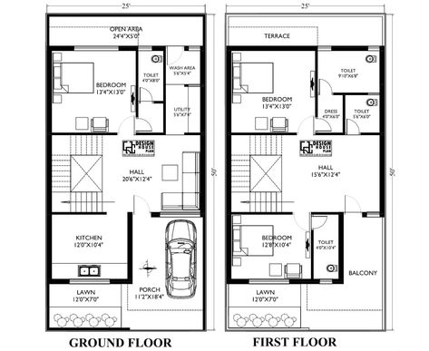 25×50 house plan east facing as per vastu | Best Duplex plan D1, Layout, Interior, 2d, East Facing House Plan Vastu Duplex, 2bhk House Plan, Duplex House Plans, House Plans 3 Bedroom, Duplex Floor Plans