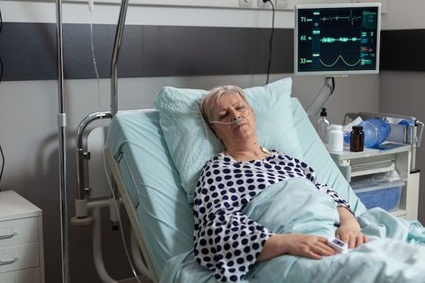 Laying In Hospital Bed, Hospital Admit Pics, Usa Hospital, In Hospital Bed, Iv Drip, Woman Laying, Oxygen Mask, Hospital Pictures, Elderly Person