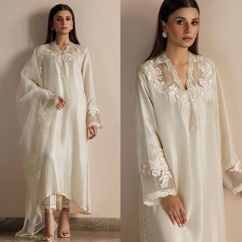 Embellished Kurtas on Instagram: "Presenting Amelia Luxe Pret’24 by Deepak Parwani.  An exquisite Eid collection featuring silk suits outfits adorned with intricate embroidery and delicate Cutwork detailing.   www.Embellishedkurtas.com to order." Cutwork, Cake, Instagram, Wedding Dress, Design, Suits, Outfits, Latest Dress Design, Latest Dress