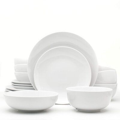 Graceful and Classic: Casually refined for both casual and formal dining. | Latitude Run® 4 Piece Dinnerware Set, Service for 1 Porcelain / Ceramic in White | Wayfair Home, Porcelain, Decoration, Beautiful, Cuisine, Mesa, Bowl, Ceramica, Casual Dinnerware