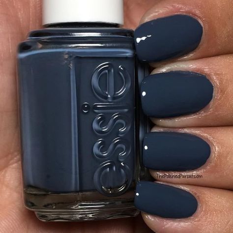 CafeMom.com : Smoky Gray Blue : 20 Nail Colors to Rock this Fall & Winter -- This smokey grayish blue is such a great color to build a look off of. I'm imagining this color peeking out of the oversized sleeves of a dark gray knit sweater or cardigan. Nail Polish Colors, Blue Nail Polish, Essie, Nail Colors, Trendy Nails, Nails Inspiration, Ongles, Uñas, Nail Polish Hacks