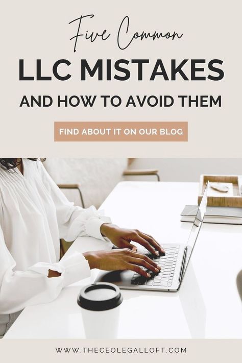 A limited liability company (LLC) formation process is one of the most important steps of starting a business. Along with other benefits, an LLC can provide liability protection for your business. If you're planning to set up one, here're 5 common mistakes to avoid: not taking advantage of all the tax benefits, Failing to create an operating agreement, failing to keep your personal and business finances separate, etc. Read the full blog for more. Small Business Insurance, Bookkeeping For Small Business, Starting A Company, Business Tax, Starting Your Own Business, Business Advice, Small Business Advice, Successful Business Tips, Starting A Business