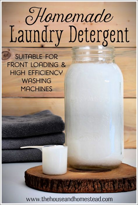 Homemade Laundry Detergent Recipe - The House & Homestead Diy, Quilting, Homemade Laundry Detergent Natural, Diy Laundry Detergent Liquid, Laundry Soap Recipe, Diy Detergent, Diy Laundry Soap, Homemade Laundry Detergent Recipes, Natural Laundry Soap