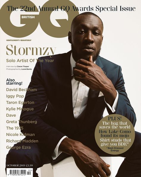After blazing a trail to the top of the charts and his historic sermon in grime from Glastonbury’s Pyramid Stage, Stormzy earns his GQ crown for taking the message of those who came before to music’s highest platform People, David Beckham, Rapper, Magazine Man, Gq Magazine, British Rappers, Gq Awards, Gq Magazine Covers, Interview
