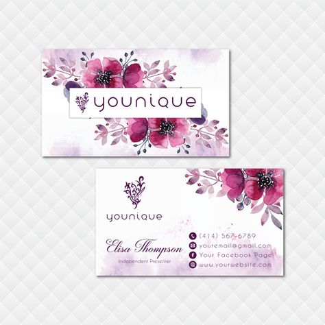 Personalized Younique Business Card, Younique Business Cards YQ12.You will receive your personalized files via email within 1-2 business days after you complete the payment. For RUSH ORDER, you can choose “Turn Around Time” to receive the files within 24 hours or 12 Business Cards, Younique Business Cards, Younique Business, Business Card Size, Custom Business Cards, Younique Images, Young Living Business Cards, Younique, Business