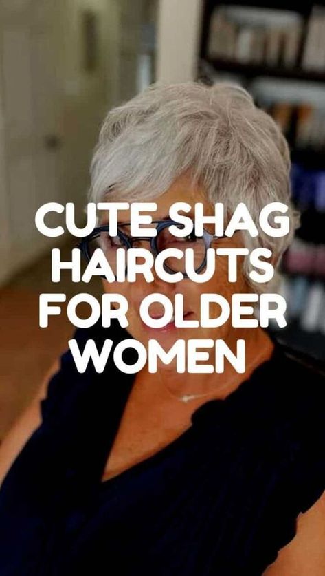 Haircut For Older Women, Short Hair Cuts For Women, Short Haircuts Over 50, Shaggy Haircuts, Choppy Bob Hairstyles For Fine Hair, Short Shag Haircuts, Short Hair Styles Easy, Thick Hair Styles, Short Hair Over 60