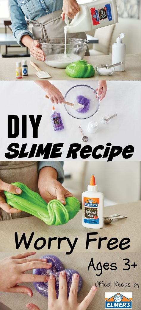 Crafts, Diy For Kids, Pre K, Diy Projects, Elmers Slime Recipe, Crafts For Kids, Diy Slime, Diy Slime Recipe, Craft Activities