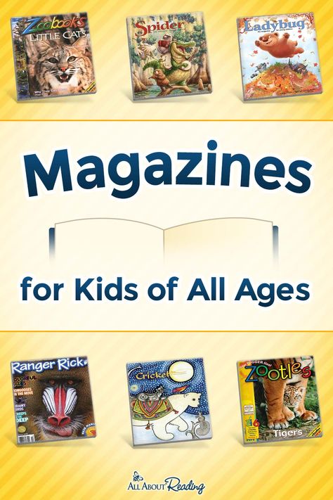 Check out our list of favorite magazines for kids of all ages and introduce your family to this fun selection. Especially great for reluctant readers! Home Schooling, Reluctant Readers, Magazines For Kids, Readers, Children's Picture Books, School Library, Favorite Things List, Homeschooling, Free Library
