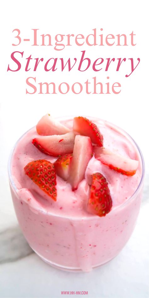 Snacks, Smoothies, Ideas, Fitness, Dessert, Diy, Healthy Strawberry Smoothie Recipe, Strawberry Protein Smoothie, Strawberry Smoothie Recipe No Yogurt