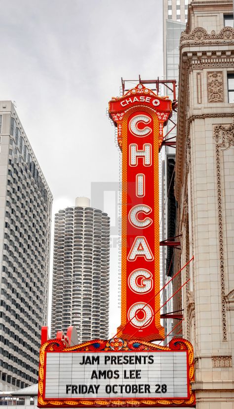 "The Chicago Theatre sign" by Valerio - £12.40 Design, Art, Ideas, Chicago, Interior, Theatre Sign, State Street, Theater Chicago, Chicago Decor