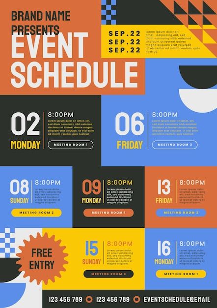 Design, Ideas, Layout Design, Event Schedule Design, Flyer Design Inspiration, Event Poster Template, Festival Program Design, Event Agenda, Event Schedule