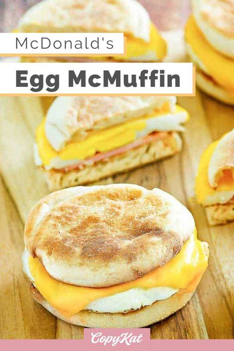 Brunch, Biscuits, Apps, Mcdonalds Egg Mcmuffin, Sausage And Egg Mcmuffin, Egg Mcmuffin, Egg Mcmuffin Recipe, Egg Mcmuffin Maker, Mcdonalds Breakfast Sandwiches