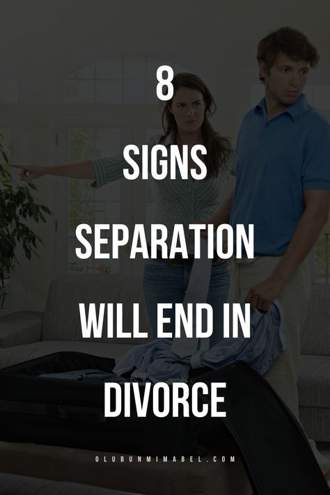 Are you in a phase of separation in your marriage and wonder the signs separation will end in divorce? Couples going through turbulent times in their marriages sometimes decide to go their separate ways in the quest for their individual peace of mind. They sometimes get to a point where they can no longer tolerate … Marriage Advice, Relationship Advice, Saving A Marriage, Failing Marriage, Marriage Quotes Struggling Separation, Separation Vs Divorce, Separation And Divorce, Rebound Relationship, End Of Marriage