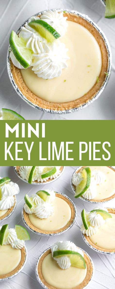 mini key lime pies with whipped cream Dessert, Cake, Snacks, Key Lime Treats, Key Lime Pie, Key Lime Recipes, Key Lime Desserts, Mini Key Lime Pies, Key Lime Tart