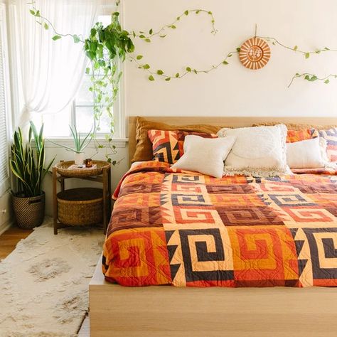 Bedding by Justina Blakeney® now available at Jungalow® Bedroom, Home, Bohemian Décor, Design, Patchwork, Home Décor, Quilts, Bed Curtains, Perfect Bedding