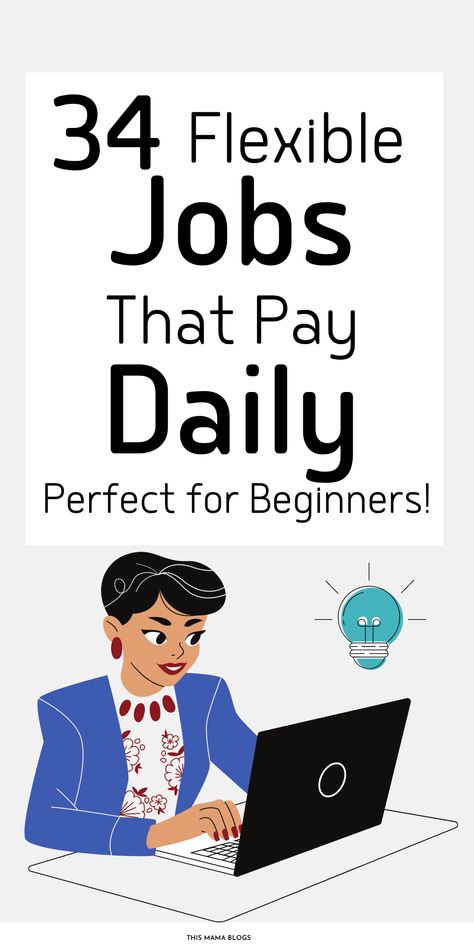 Are you looking to work at home and get paid daily or multiple times a week? Here's a list of 34 flexible jobs that pay daily! If you are looking for extra income ideas ot make money fast, I recommend starting with this list! online jobs that pay daily through paypal, online jobs pay daily Promotion, Fitness, Youtube, Online Jobs From Home, Online Job Opportunities, Get Paid Online, Online Job Websites, Online Work From Home, Online Jobs