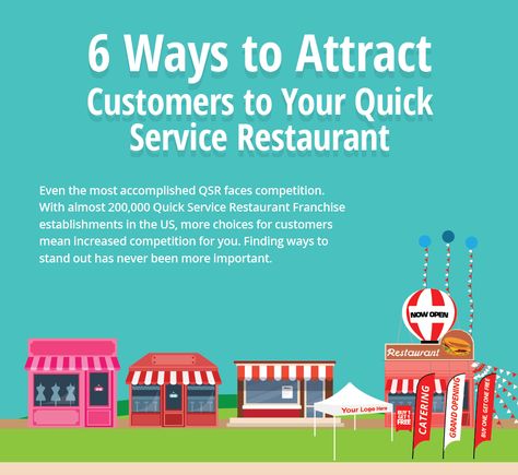 [Infographic] 6 Ways to Attract Customers to Your Quick Service Restaurant Promotion, Ideas, Quick Service Restaurant, Restaurant Marketing, Quick Service, Marketing Opportunities, Marketing Plan, Marketing Ideas, Service