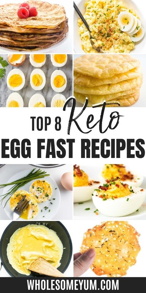 Keto Egg Fast Diet: Rules, Meal Plan, & Recipes | Wholesome Yum Courgettes, Paleo, Low Carb Recipes, Keto Egg Fast, Keto Egg Recipe, Keto Meal Plan, Keto Diet Meal Plan, Keto Diet Recipes, Keto Recipes Easy