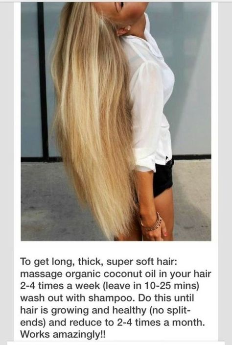Get Longer, Thicker, Super Soft Hair With Organic Coconut Oil! #tipit Hair Growth Tips, Hair Growth, Hair Growth Diy, Hair Growth For Men, Hair Growth Faster, Get Thicker Hair, How To Grow Your Hair Faster, Hair Remedies, Make Hair Grow Faster