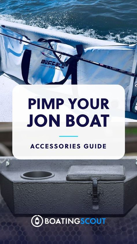 Find out the ultimate Job Boat Accessories for your boat. Everything you need to customize your Job Boat. Our list is divided by Jon Boat Accessories, Jon Boat Motors and Oars, Fishing Accessories, Boat Storage Accessories, and Boat Safety Accessories. #jonboats #jonboataccessories #boataccessories Jon Boat, Bass Boat, Runabout Boat, Bass Boat Accessories, Fishing Boat Accessories, Boat Battery, Fishing Boat Seats, Boat Accessories, Boat Storage