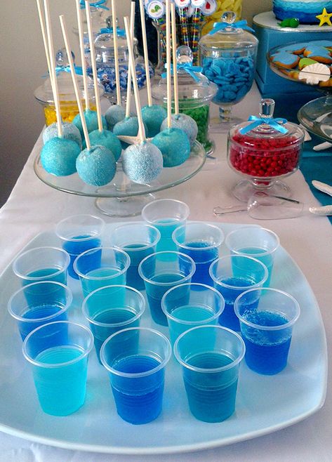 Under The Sea Party, Sea Birthday Party, Little Mermaid Parties, Sea Party Ideas, Mermaid Birthday Party, Sea Birthday, First Birthday Parties, Blue Birthday Parties, 1st Birthday Parties