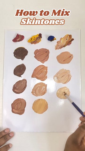 How To Create Skin Tones With Paint, How To Paint Skin Tones, Skin Tone Painting Mixing, Blending Skin Tones Paint, How To Mix Skin Tones Paint Acrylic, How To Make Skin Tone Paint, How To Mix Skin Tones Paint, How To Make Light Skin Color Paint, How To Paint Skin