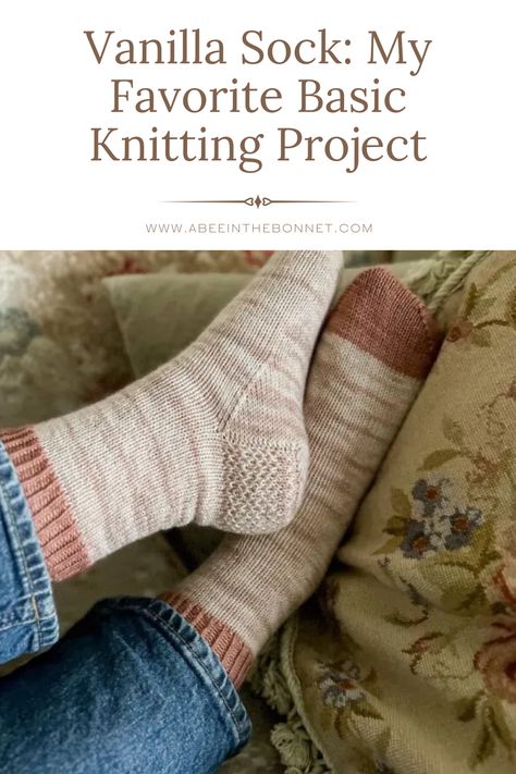 When I first started knitting socks, I knew I wanted to learn the structural essentials before I started diving into the more complex patterns. My first pair of socks was from a vanilla sock pattern​, and I focused on how heels work, the right stitch ratio for my toe, getting the fabric density right, and so on. Vanilla Sock Pattern Knitting, Slipper Knitting Patterns, Sock Knitting Patterns, Knit Socks Pattern Free Beginner, Knitting Socks Pattern Free, Beginner Sock Knitting Pattern, Free Knit Sock Patterns, Knitting Pattern Socks, Sock Knitting