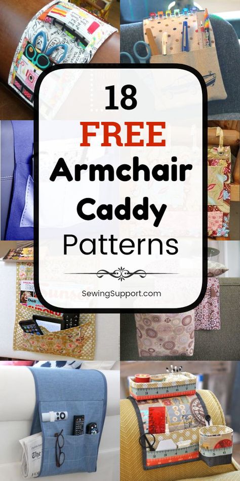 Quilting, Sew Ins, Quilts, Arm Chair Caddy Pattern, Sewing Organizer Pattern, Sewing Machine Projects, Sewing Caddy, Sewing Pattern Storage, Sewing Machine