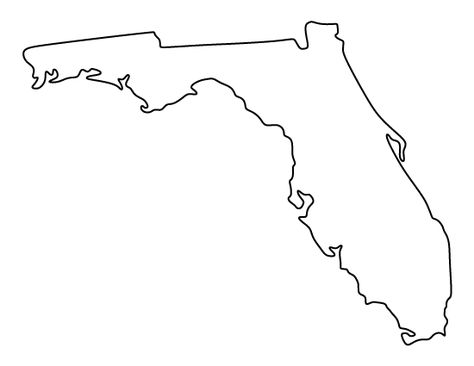 Florida pattern. Use the printable outline for crafts, creating stencils, scrapbooking, and more. Free PDF template to download and print at http://patternuniverse.com/download/florida-pattern/ Applique, Florida, Quilling, Diy, Quilting, State Outline, State Map, Free State, Free Stencils
