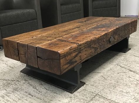 gooddori Reclaimed Wood Coffee Table, Wooden Coffee Table Designs, Wooden Coffee Table, Timber Table, Industrial Table, Metal Furniture, Solid Wood Coffee Table, Industrial Style Coffee Table, Industrial Coffee Tables