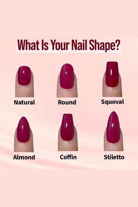 Types Of Nails Shapes, Types Of Nails, Different Nail Shapes, Gel Nails Shape, Natural Nail Shapes, Nail Fungus, Acrylic Nail Shapes, Shapes Of Acrylic Nails, Square Oval Nails