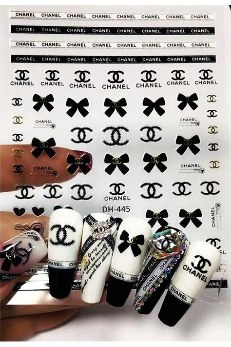 1 Lage Sheet Gold Shiny Nail Stickers Luxury Nail Salon Design Chic 3D Nail Art Stickers Decals Self-Adhesive Manicure for Nails Decoration Design, Nail Salon Design, Pink, Chanel, 3d, Diy, Chanel Nail Art, Nail Art Stickers Decals, Luxury Nails